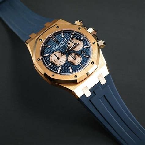 audemars piguet rose gold blue strap|audemars piguet replacement parts.